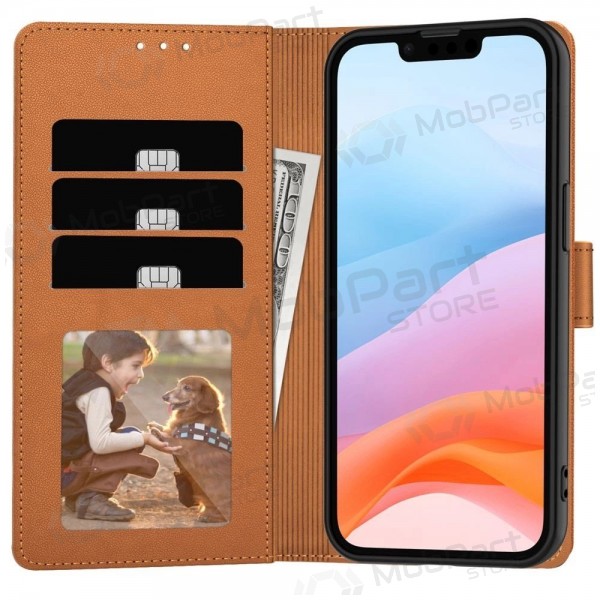 Custodia per Xiaomi Redmi 17C 4G, Redmi 14C, Redmi A4, Poco C75 - Fancy Wallet (marrone)