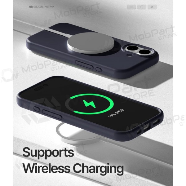 Custodia Mercury Pure Magsafe Silicon Case Apple iPhone 17 blu scuro