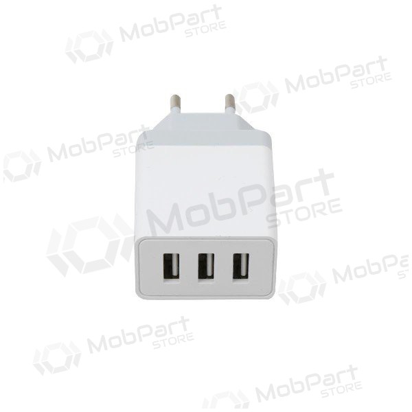 Caricatore Platinet QuickCharge 3xUSB (15W 3A) (bianca)