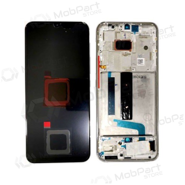 Xiaomi Mi 10 Lite 5G schermo / display (bianca) (con una cornice) (service pack) (originale)