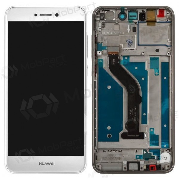 Huawei P8 Lite (2017) / P9 Lite (2017) / Honor 8 Lite schermo / display (bianca) (con una cornice)
