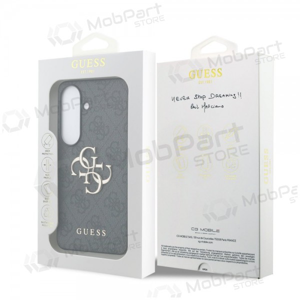 Custodia Samsung Galaxy S26 - Guess PU 4G Metal Logo (grigio)