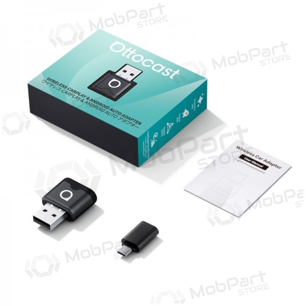 Adattatore wireless CarPlay / Android Auto Ottocast Mini Aura CA530-T nero