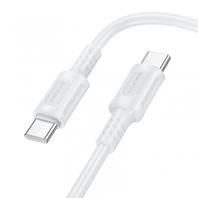 Cavo USB-C Borofone BX111 da USB-C a USB-C 1 metro 60 W bianco