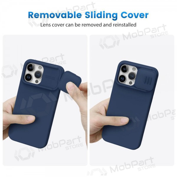Custodia per Apple iPhone 14 - Nillkin Silicone (blu scuro)