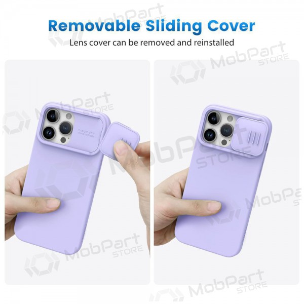 Apple iPhone 15 Pro Max custodia „Nillkin Silicone“ (šviesiai viola)