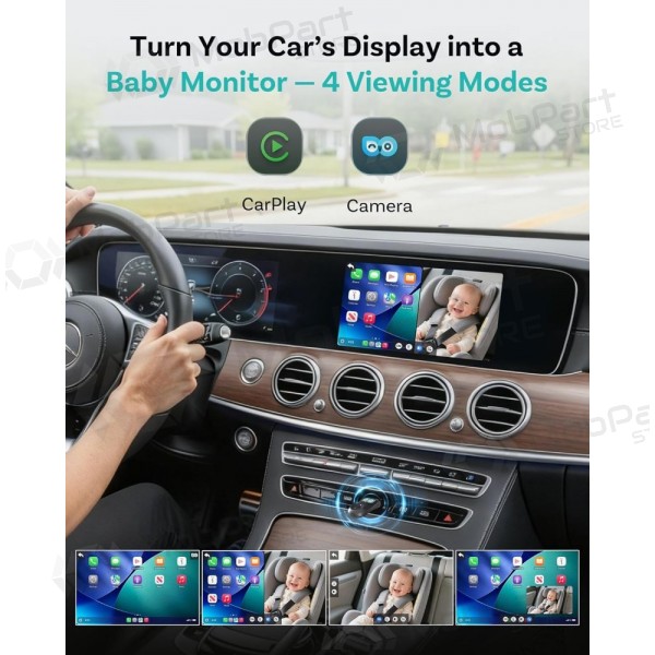 Adattatore CarPlay wireless Ottocast Cabin Care CA520-T con funzione baby monitor nero