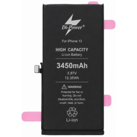 Batteria Apple iPhone 13, accumulatore Di-Power 3450 mAh (capacità aumentata)