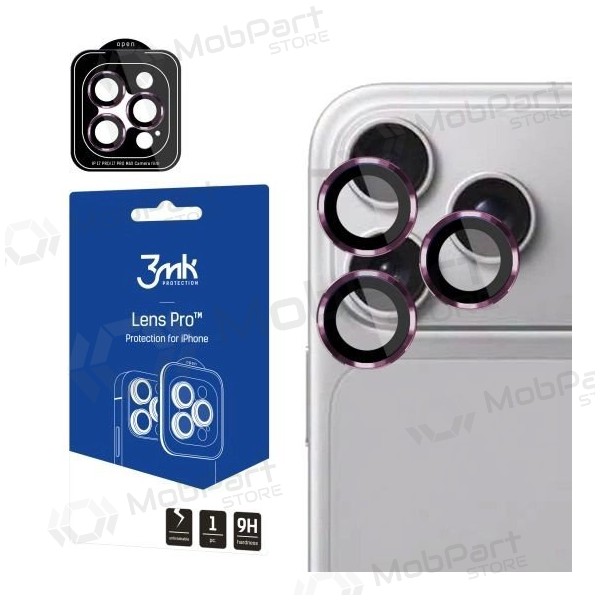 Apple iPhone 18 Pro, 18 Pro Max vetro temperato protettivo per fotocamera - 3MK Lens Pro (ciliegia)