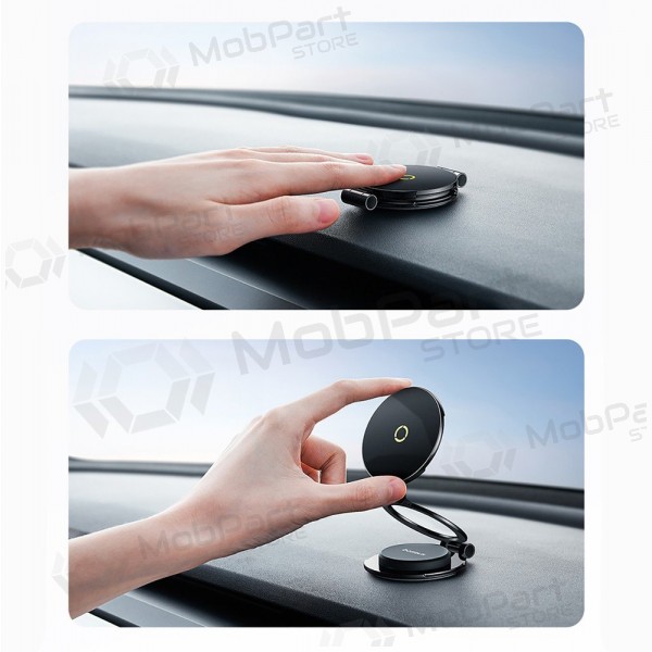 Supporto per telefono da auto Baseus MagPro II BS-CW06 sul cruscotto adesivo al pannello.