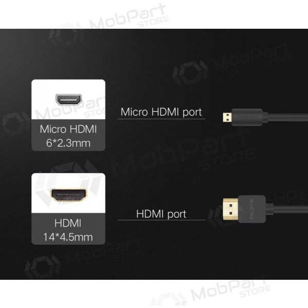 Cavo HDMI Ugreen HD127 HDMI a Micro HDMI 1.5 m 4K 60 Hz nero