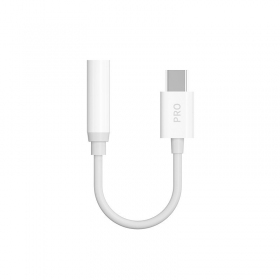 Adattatore audio Dudao L16CPro USB-C a 3.5 mm bianco