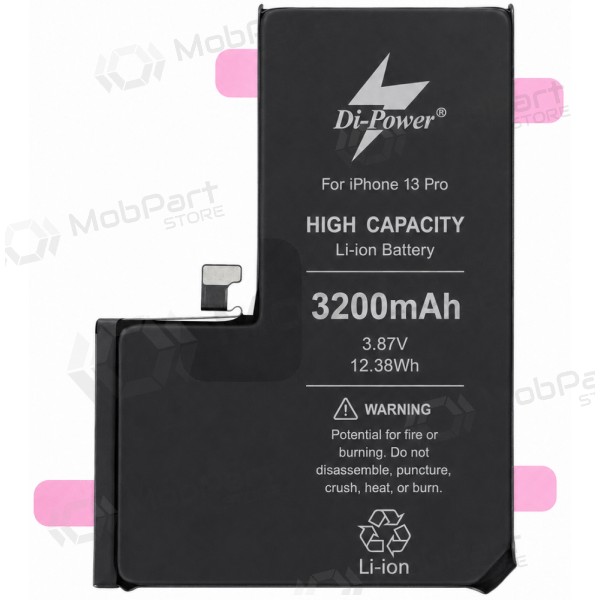 Batteria per Apple iPhone 13 Pro, Di-Power 3200 mAh (capacità aumentata)