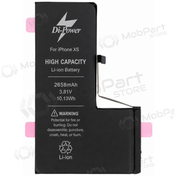 Batteria Apple iPhone XS, accumulatore Di-Power 2658 mAh (capacità aumentata)