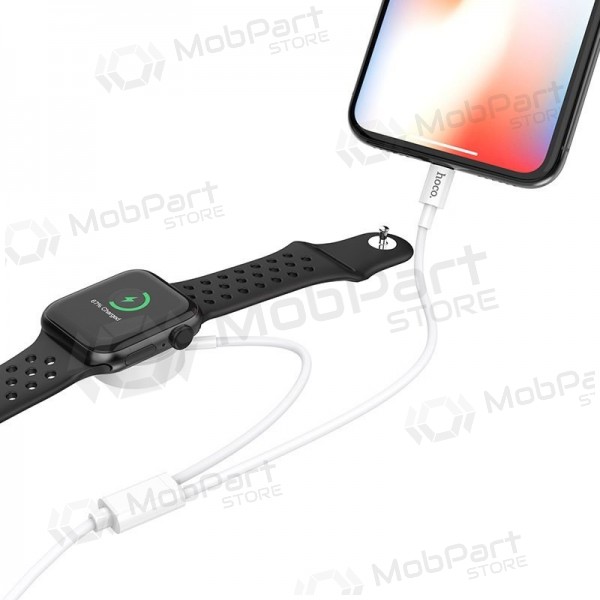 USB cavo HOCO U69 lightning 1.0m (with iWatch wireless charger) (bianca)