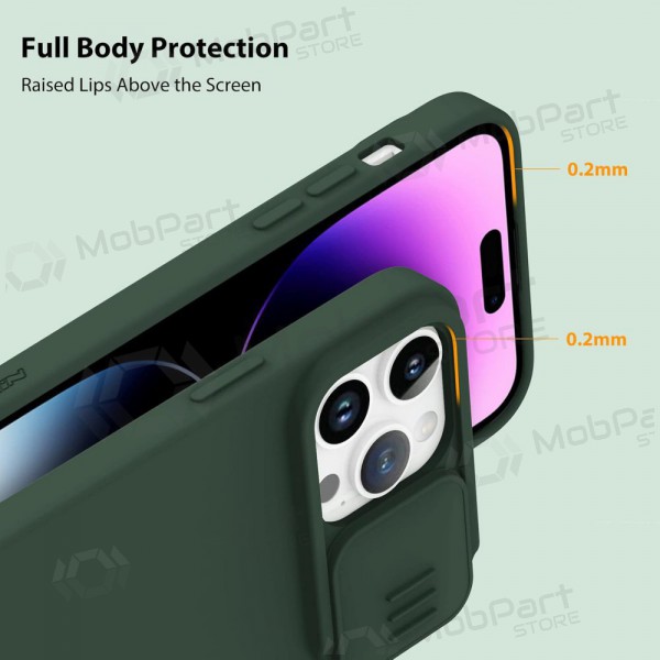 Apple iPhone 15 Pro custodia „Nillkin Silicone“ (verde scuro)