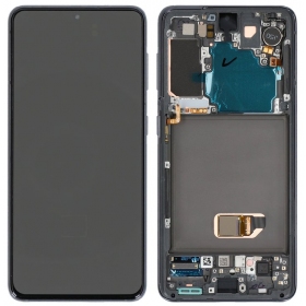 Schermo Samsung Galaxy S21 5G (nero) (con cornice) (OLED)