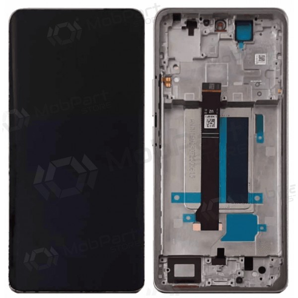 Xiaomi Redmi Note 13 Pro+ 5G schermo / display (bianca) (con una cornice) (originale)