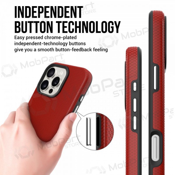 Apple iPhone 15 custodia „Perfectionists“ (rosso)