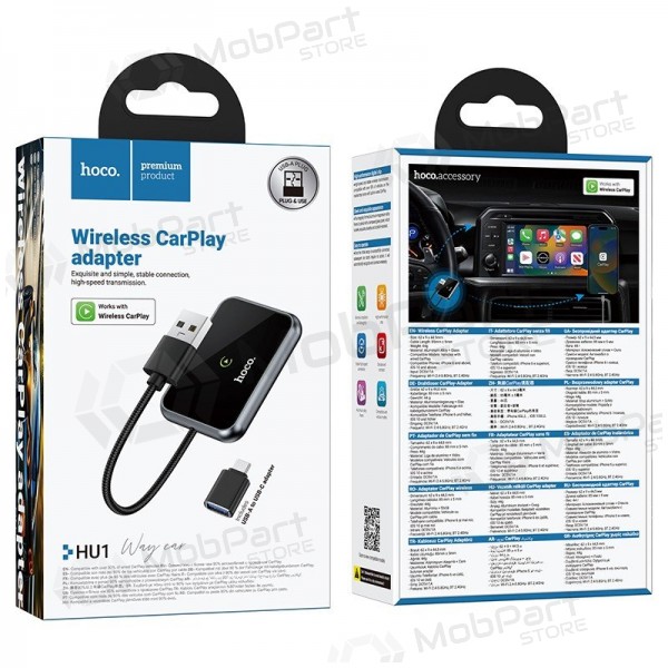 Adattatore CarPlay Hoco HU1 wireless nero