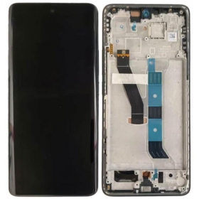Schermo Xiaomi Poco M8 5G (nero) (con cornice) (originale)