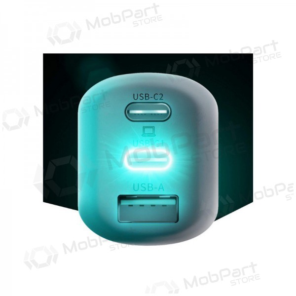 Caricatore 3MK HyperCharger 65W 2xUSB-C, 1xUSB-A PD 3.0/QC 4.0 (bianca)