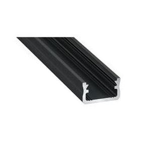 Aliuminis profilis Lumines LED juostoms A (nero, anoduotas, 3m)