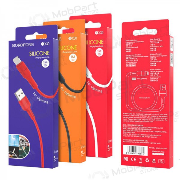 USB cavo Borofone BX30 Lightning 1.0m (bianca)