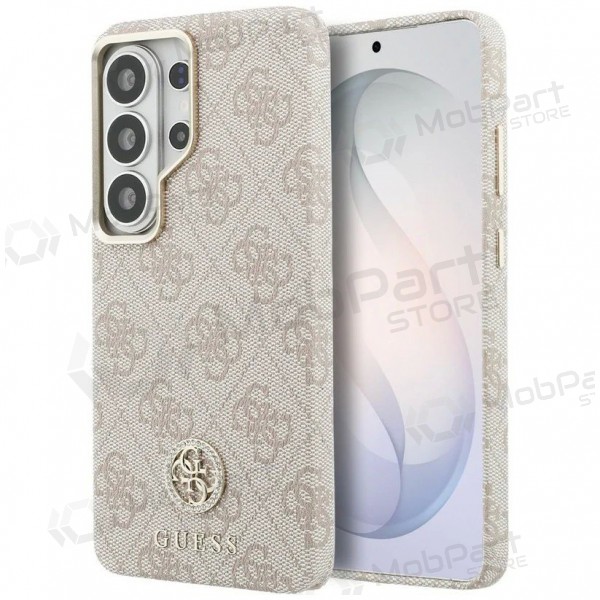 Custodia per Samsung Galaxy S26 Ultra - Guess PU Leather 4G Strass Logo Gold Frame Magnetic (rosa)