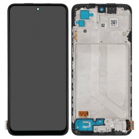 Xiaomi Redmi Note 10 / Redmi Note 10S / Poco M5s schermo / display (nero) (con una cornice) (originale)