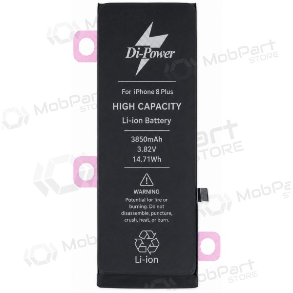 Batteria per Apple iPhone 8 Plus, Di-Power 3850 mAh (capacità aumentata)