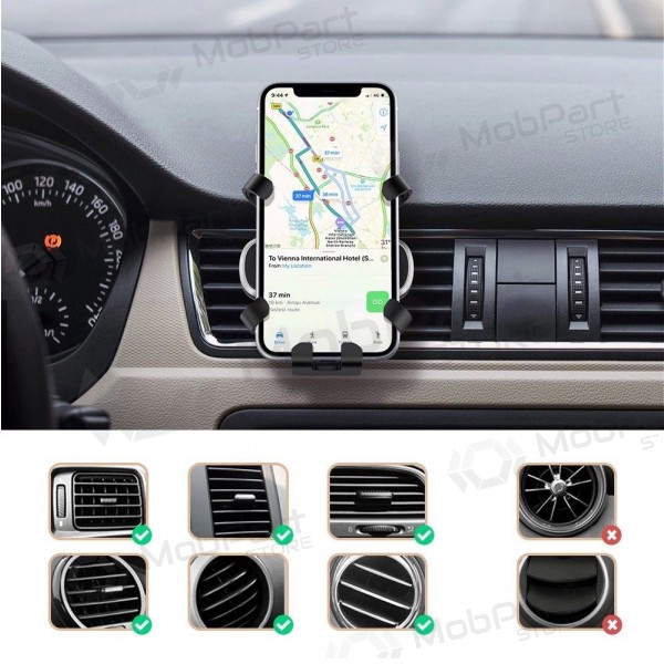 Supporto per telefono da auto Ugreen LP228 per bocchette di ventilazione 360°.