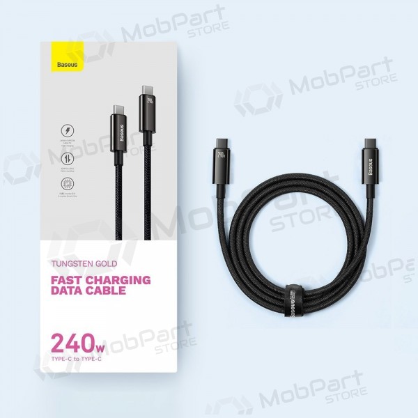 Cavo USB-C Baseus Tungsten CAWJ040001 da USB-C a USB-C 1 m 240 W nero.