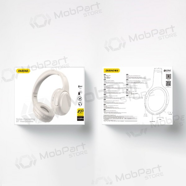 Cuffie wireless con microfono Dudao X22Pro Bluetooth USB-C bianche
