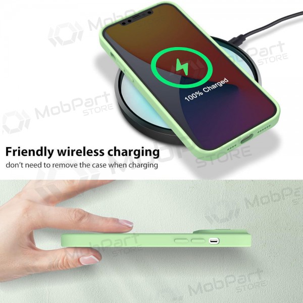 Custodia per Apple iPhone 14 - Nillkin Silicone (verde chiaro)