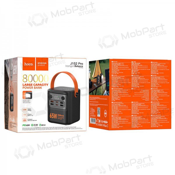 Batteria esterna Power Bank Hoco J152 Pro PD65W 80000mAh nero Batteria esterna Power Bank Hoco J152 Pro PD65W 80000mAh nero