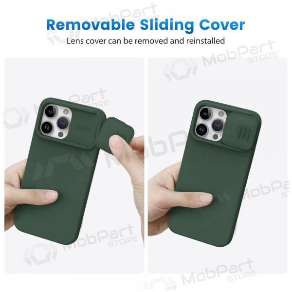 Apple iPhone 15 Pro custodia „Nillkin Silicone“ (verde scuro)