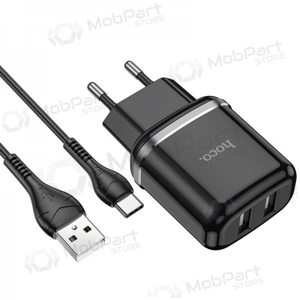Caricatore Hoco N4 + Type-C (2.4A) (nero)