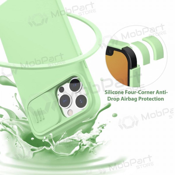 Custodia per Apple iPhone 14 - Nillkin Silicone (verde chiaro)