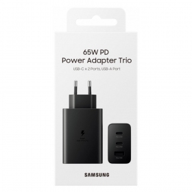 Caricabatterie di rete Samsung EP-T6530NBEGEU 65 W 2x USB-C + USB-A nero