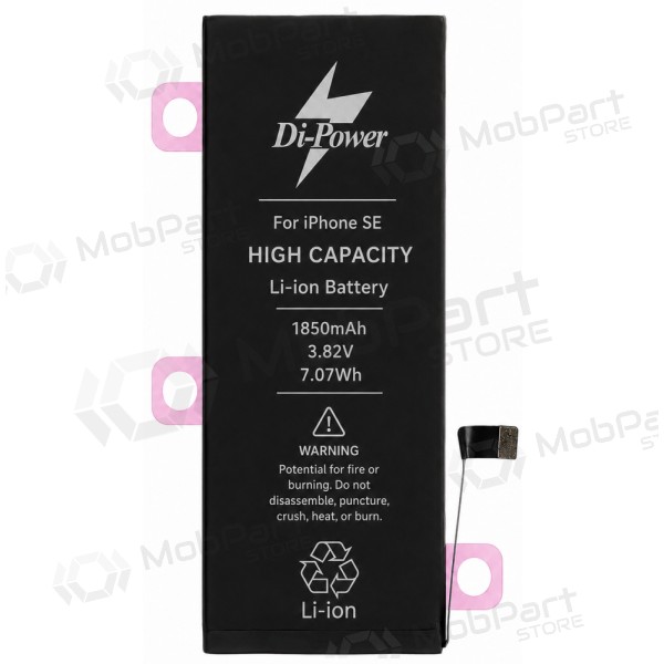 Batteria per Apple iPhone SE (2016), Di-Power 1850 mAh (capacità aumentata)