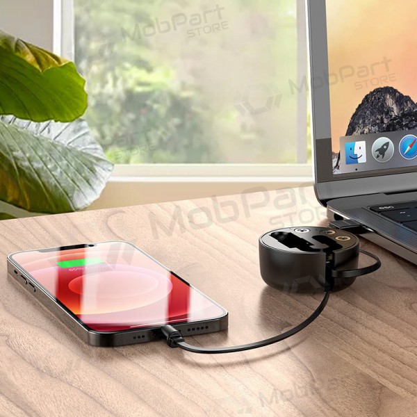 USB cavo Borofone BU26 3in1 microUSB-Lightning-Type-C magnetinic 1.0m (nero)