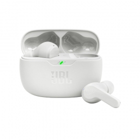 Auricolari wireless JBL Wave Beam TWS Bluetooth 5.2 bianchi