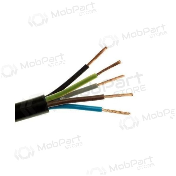 Cavo flessibile Elpar H05RR-F 5x1.5 mm² in rame gommato 300/500V.