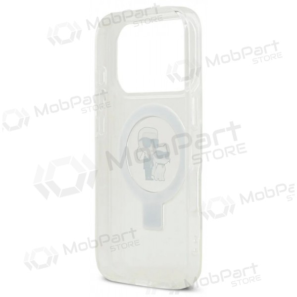 Custodia per Apple iPhone 17 Pro Max - Karl Lagerfeld Ringstand Karl and Choupette MagSafe (trasparente)