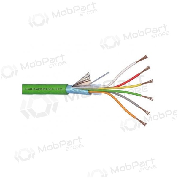 ELAN cavo di sicurezza schermato senza alogeni 6x0.22 (verde)