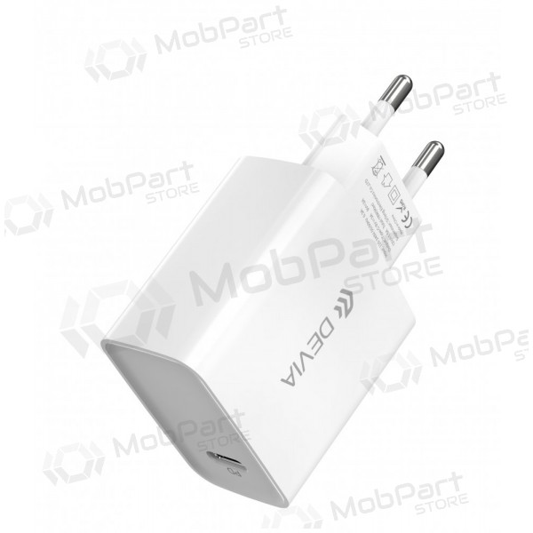 Caricatore Devia Smart PD Quick Charge + MFI Type-C-Lightning (bianca)