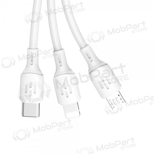 Cavo USB Dudao L8A-3in1 USB-A a USB-C / Micro USB / Lightning 1.2 m 6A