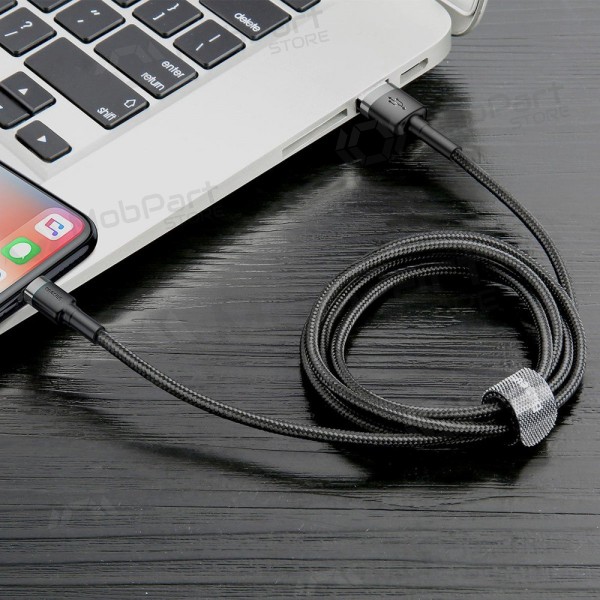 USB cavo Baseus Cafule USB-A to Lightning 2.4A 1.0m grigio-nero CALKLF-BG1