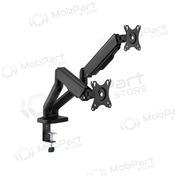 Dviejų 17”-32” monitorių spyruoklinis laikiklis, nero